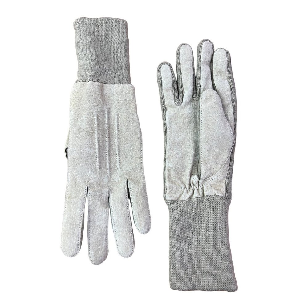 Vintage Aris Suede Gloves Neutral Sand Color - Picture 1 of 7